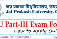 JPU UG Part 3 Exam Form Apply 2023